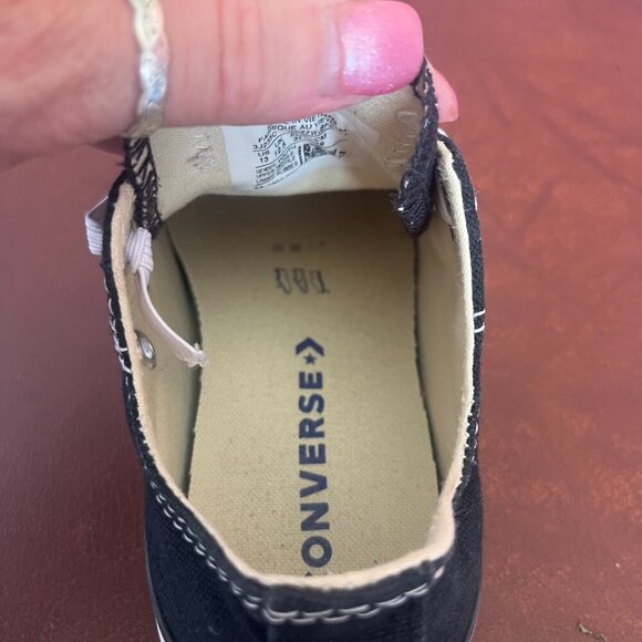 Converse Chuck Taylor All Star Low Tops Black Youth Sneakers - Picture 7 of 9